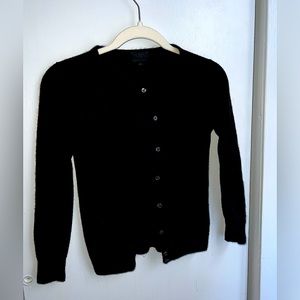 J.Crew Featherweight Cashmere Cardigan Black XS